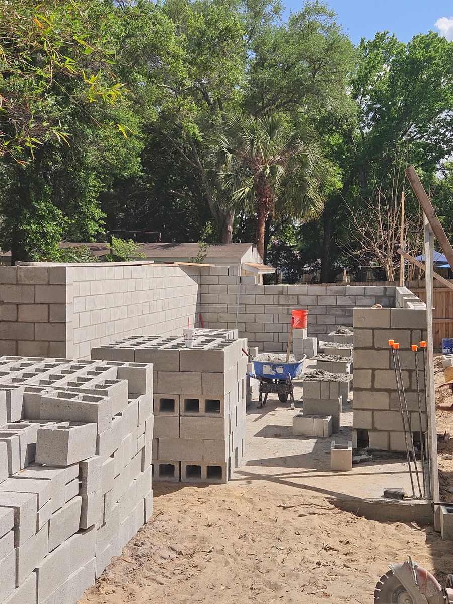 Retaining Wall Construction for Clark Masonry in Lake County, FL