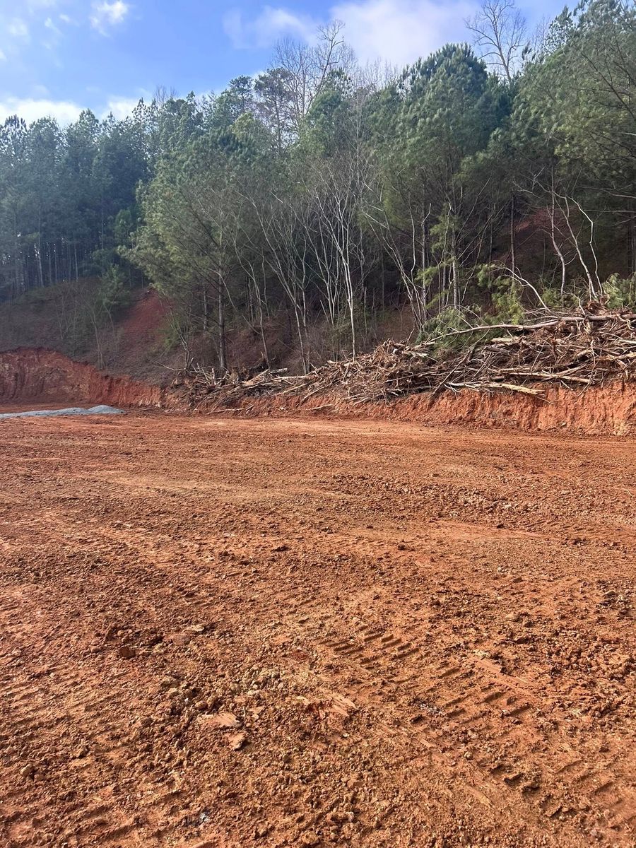Land Clearing for F.C. White’s Excavation & Drain Cleaning in Huntingdon, TN