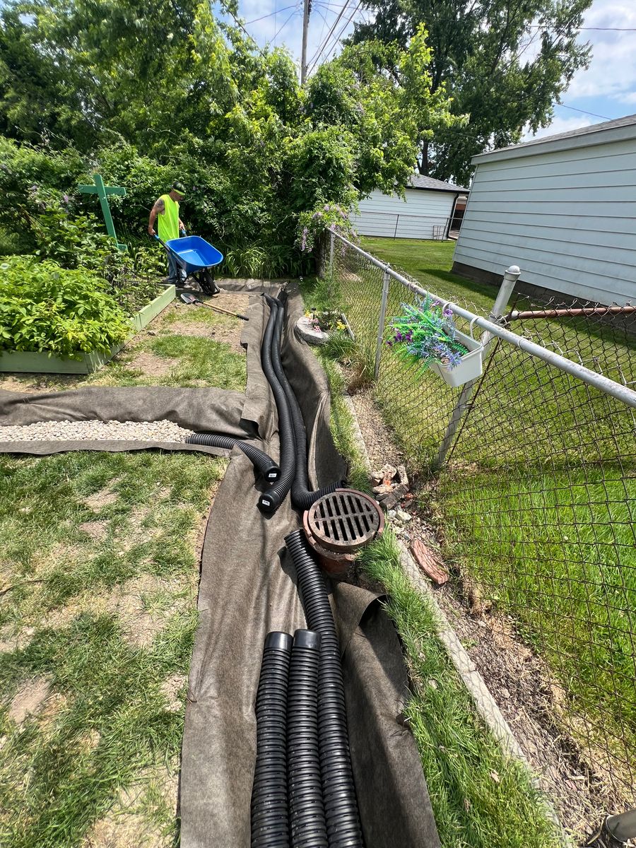 Drainage Installation for Alltimate Outdoor Services in Warren, MI