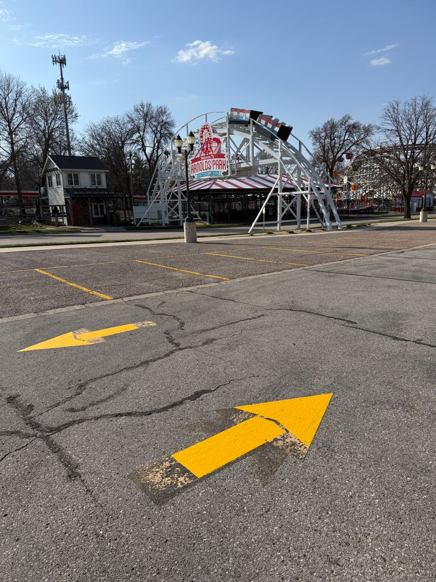 Line Striping for Midwest Line Striping LLC in Spirit Lake, IA