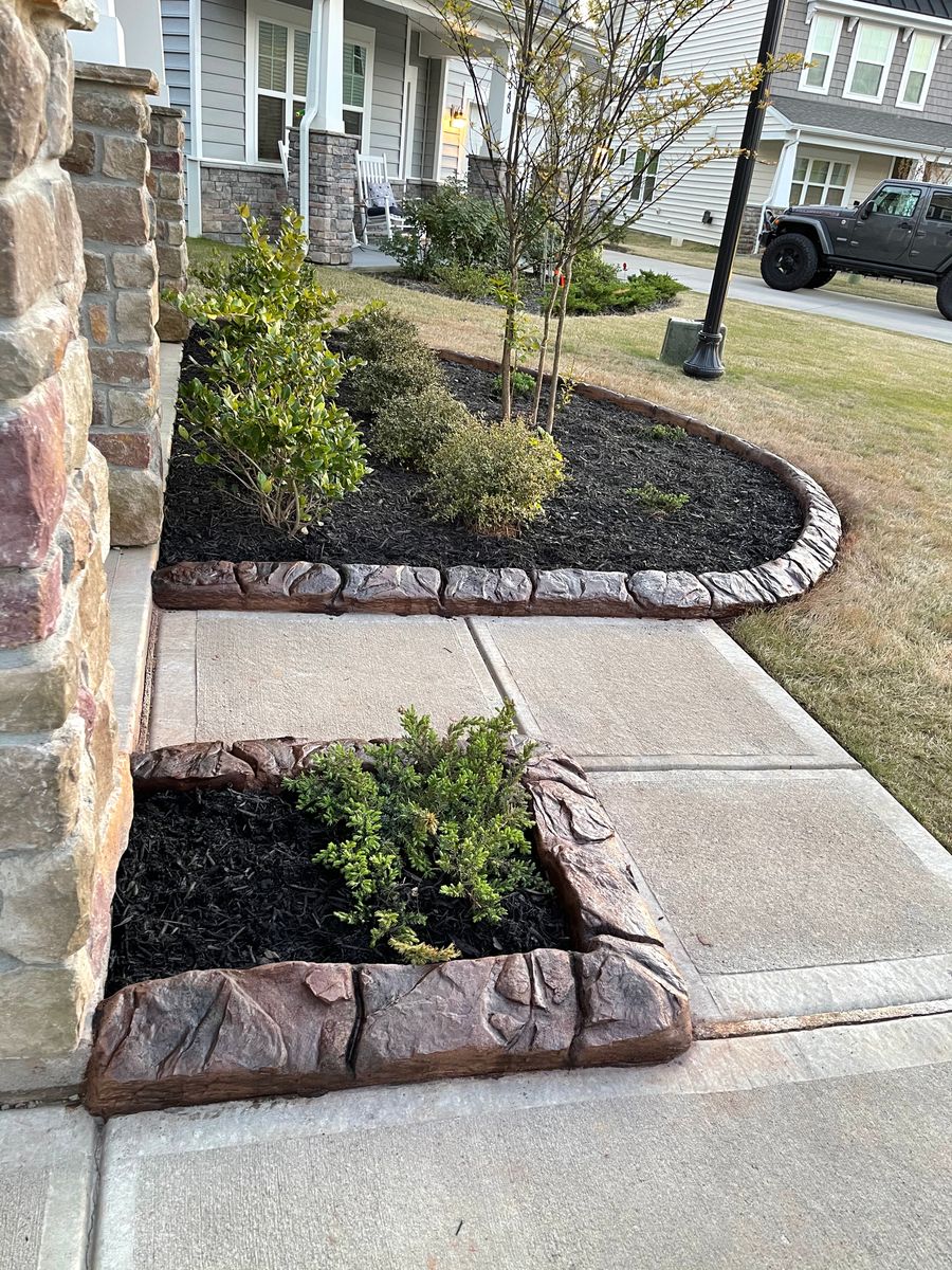 Mulch/ Rock Installation (Add on) for Streamline Borders, LLC in Indian trail, NC