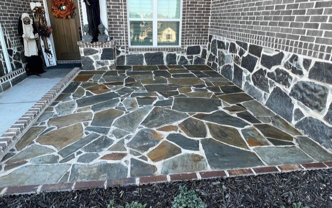 Natural Stone Hardscape for Guzman's Landscaping Services in Austin, TX