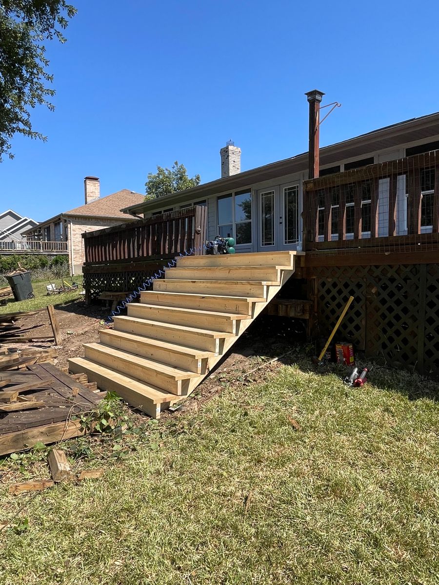 Deck Construction for Keeping Up With The Jones LLC in Corsicana, TX