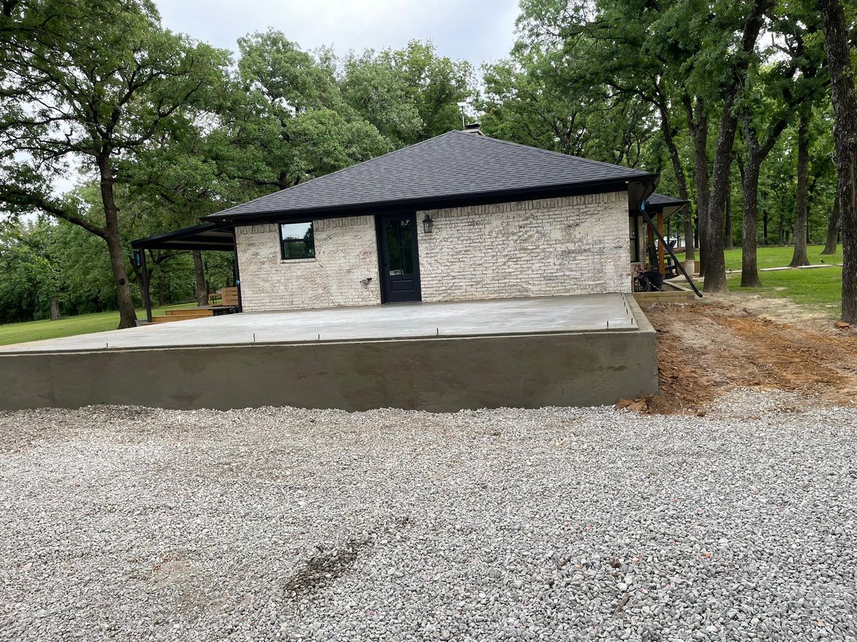 Patio Design & Installation for JPS Concrete in Denton, Texas