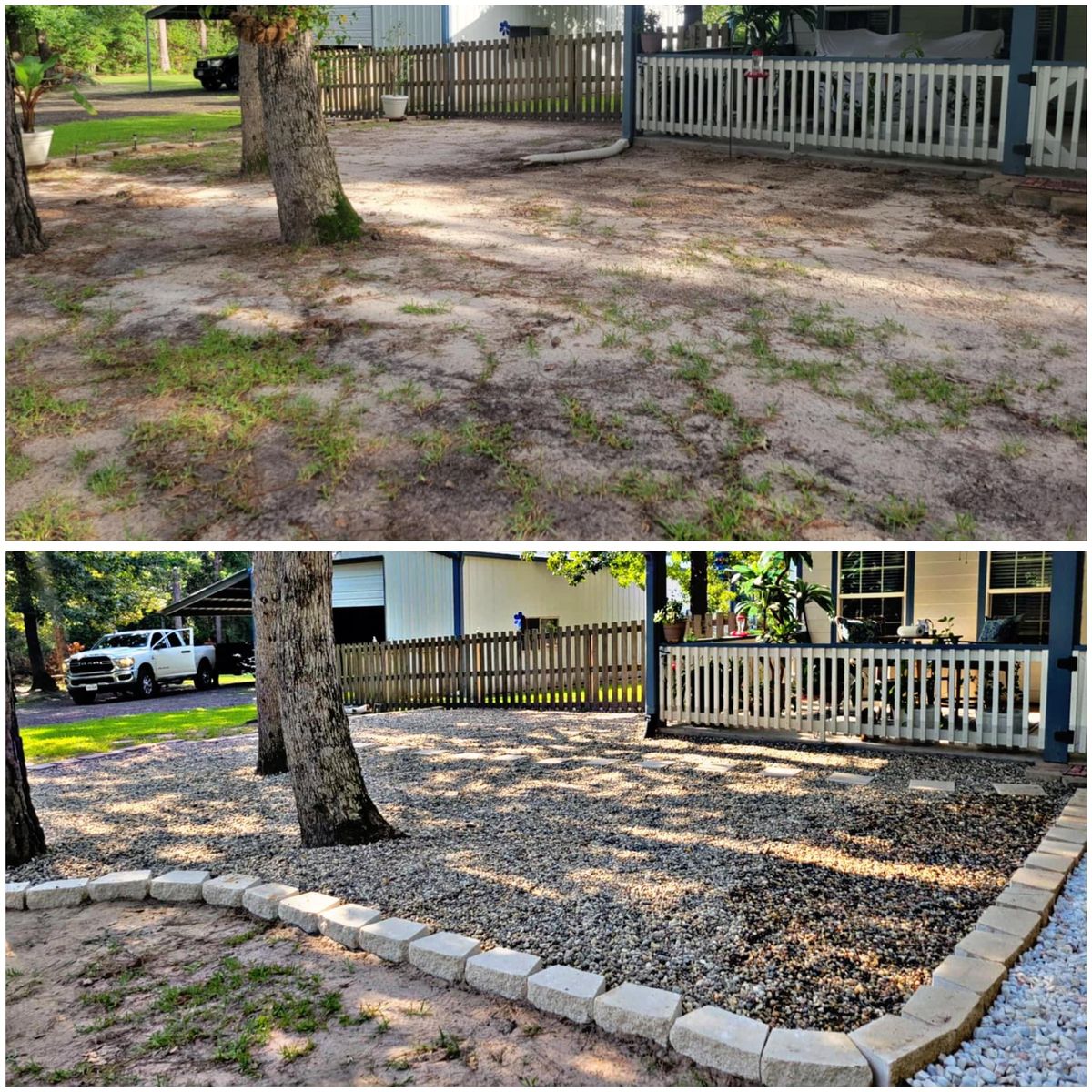 Rock Beds for JT’s Landscaping in Tyler County, TX