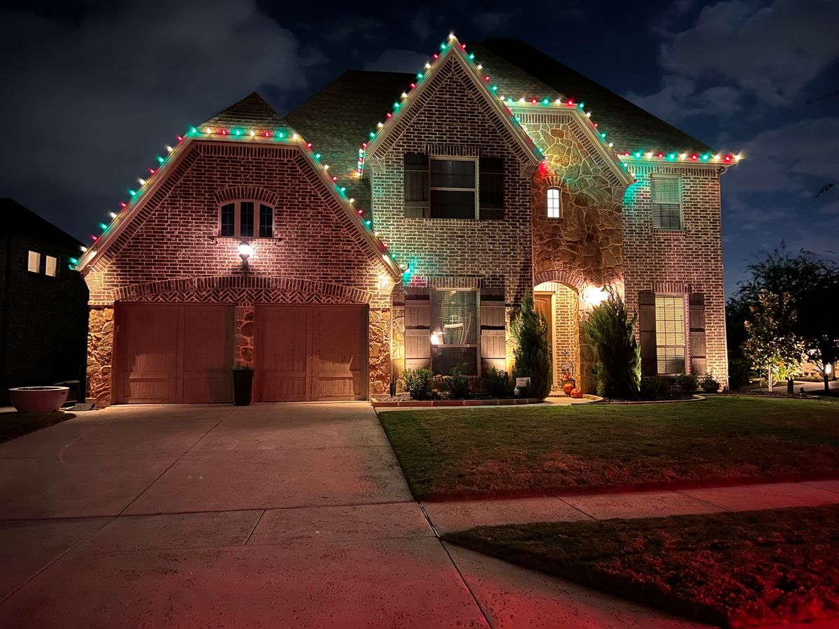 Christmas Lights for Landscape Legends in Roanoke, TX