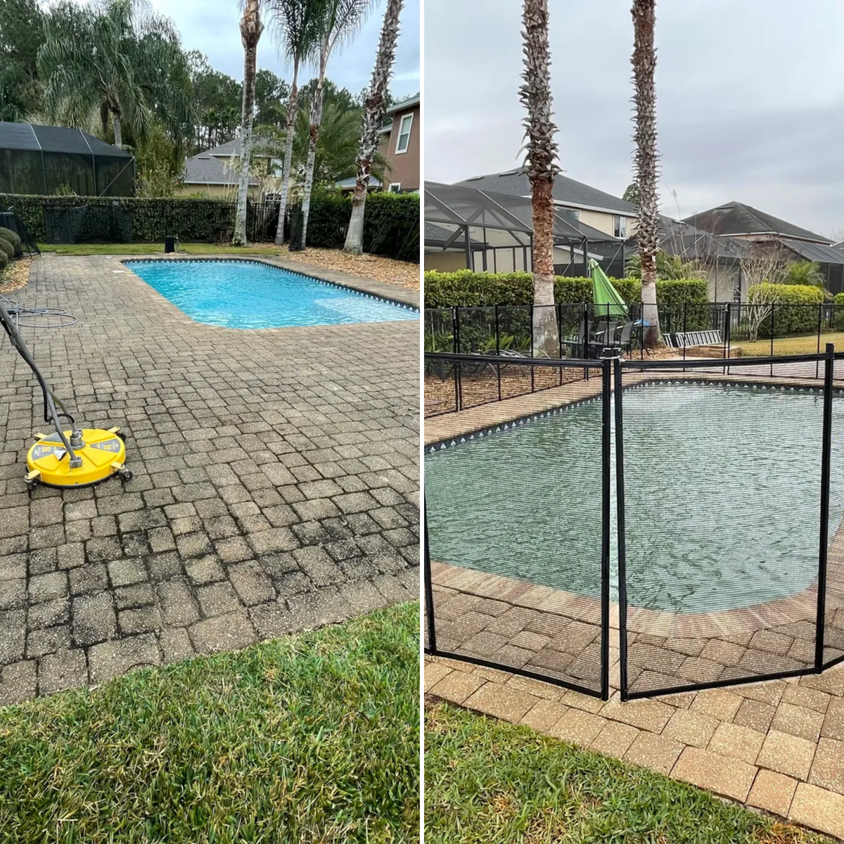 Pool & Patio Enclosure Wash for Patriotic Pressure Washing & Paver Sealing in Green Cove Springs, FL