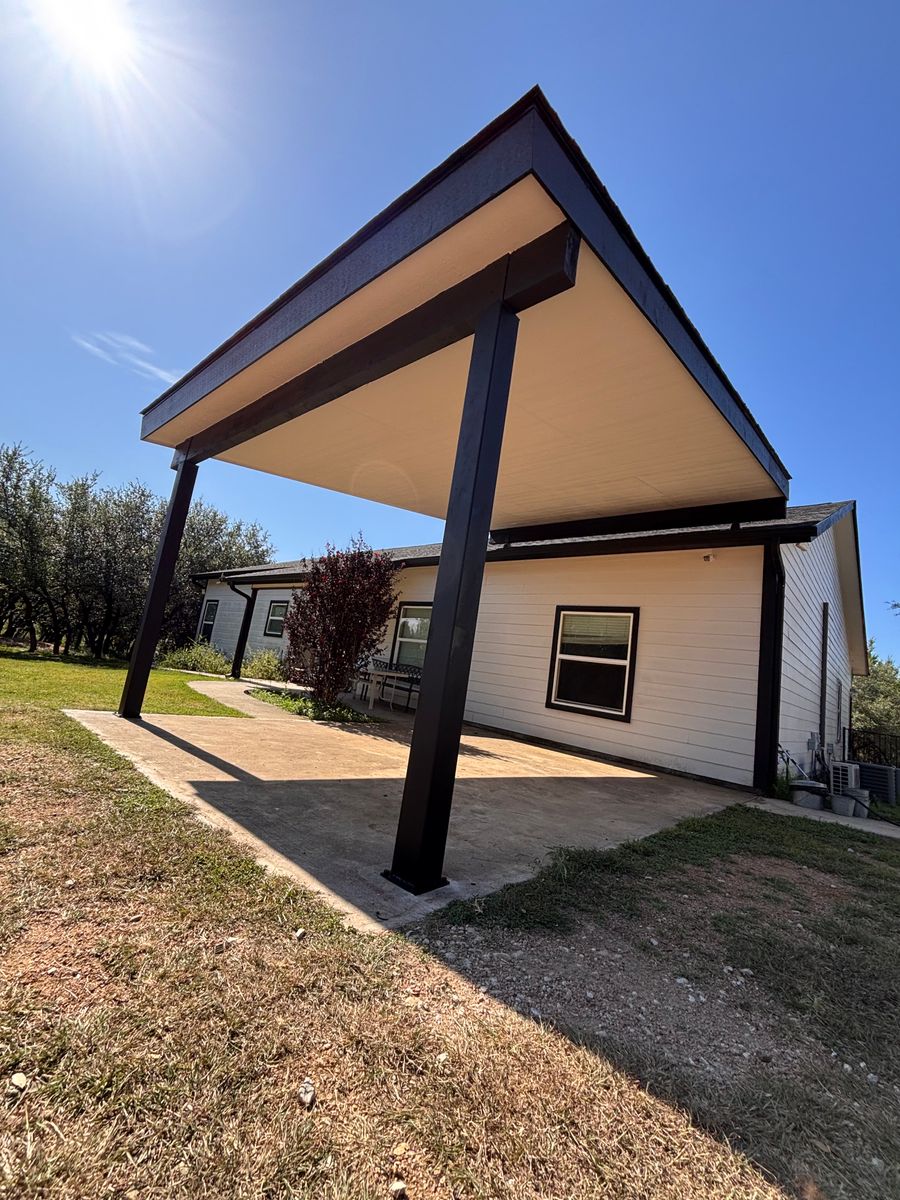 PATIO COVERS for ATX Outdoor Construction in Cedar Creek, TX