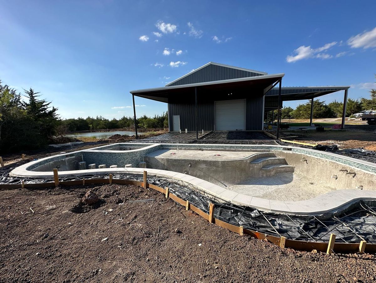 Custom Pool Construction for J & P Construction in Houston, TX