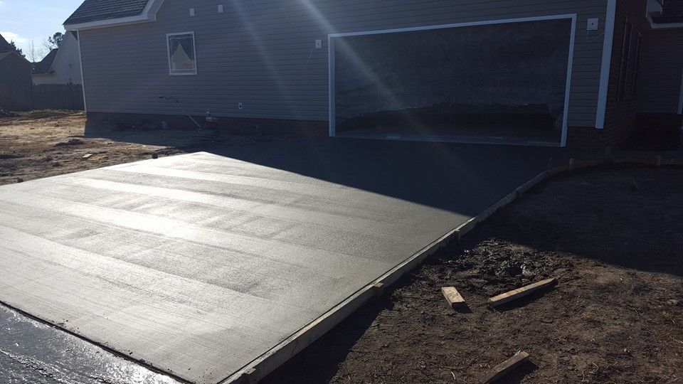 Concrete Driveway installation for Concrete Cowboyz in Greenville, NC