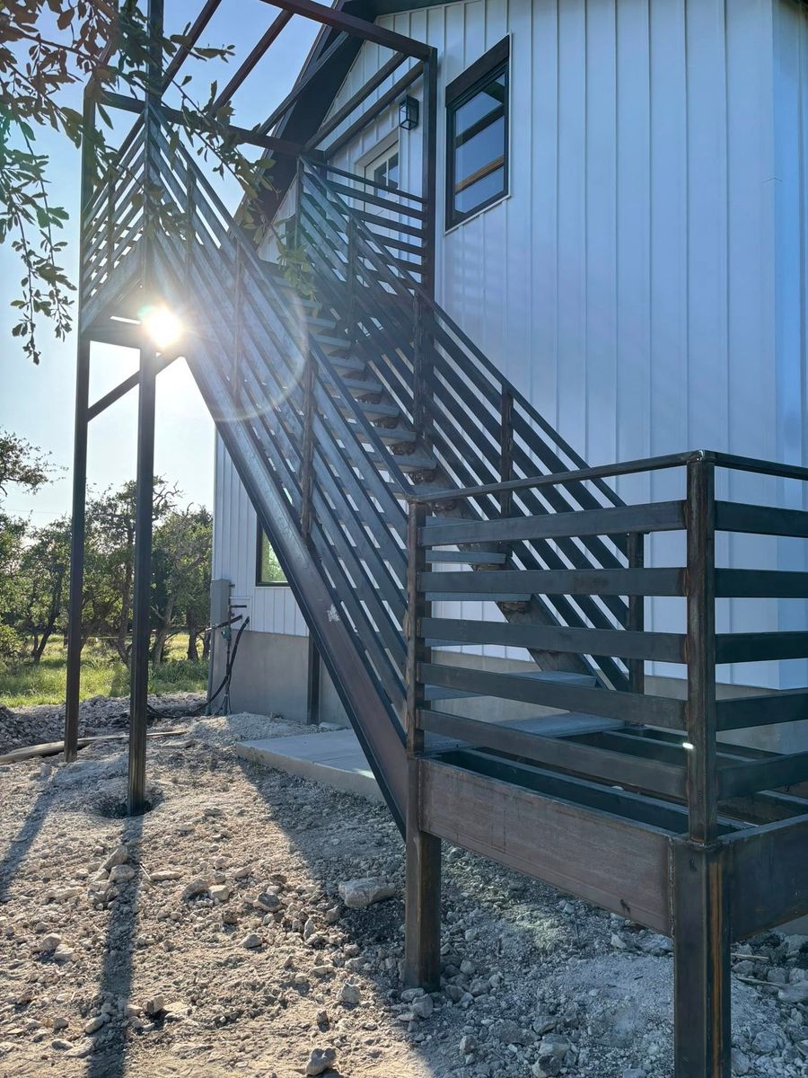 Stair Construction for Twisted K Construction in Center Point, TX