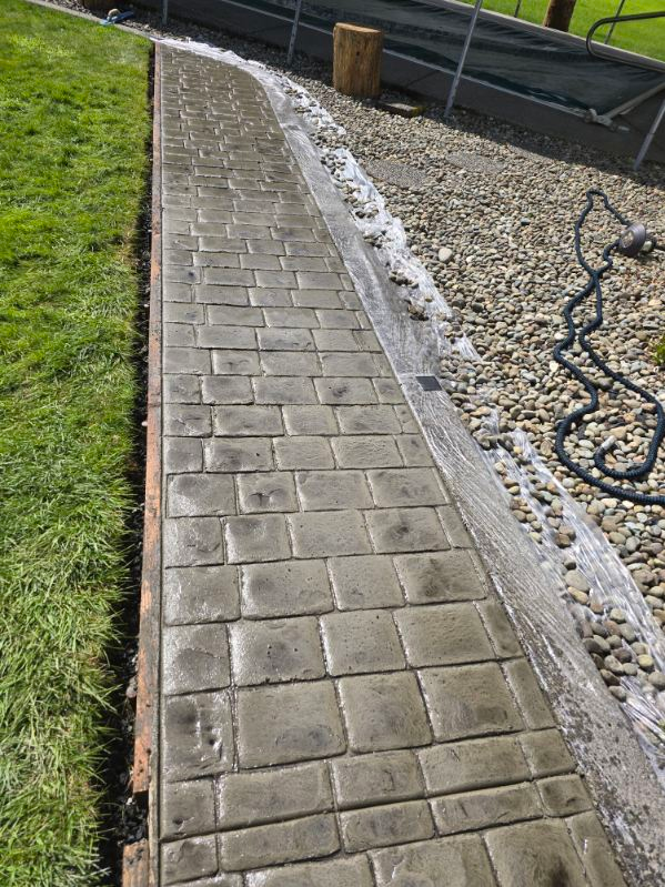 Stamped Concrete Installation for MC Concrete in Shelton, WA