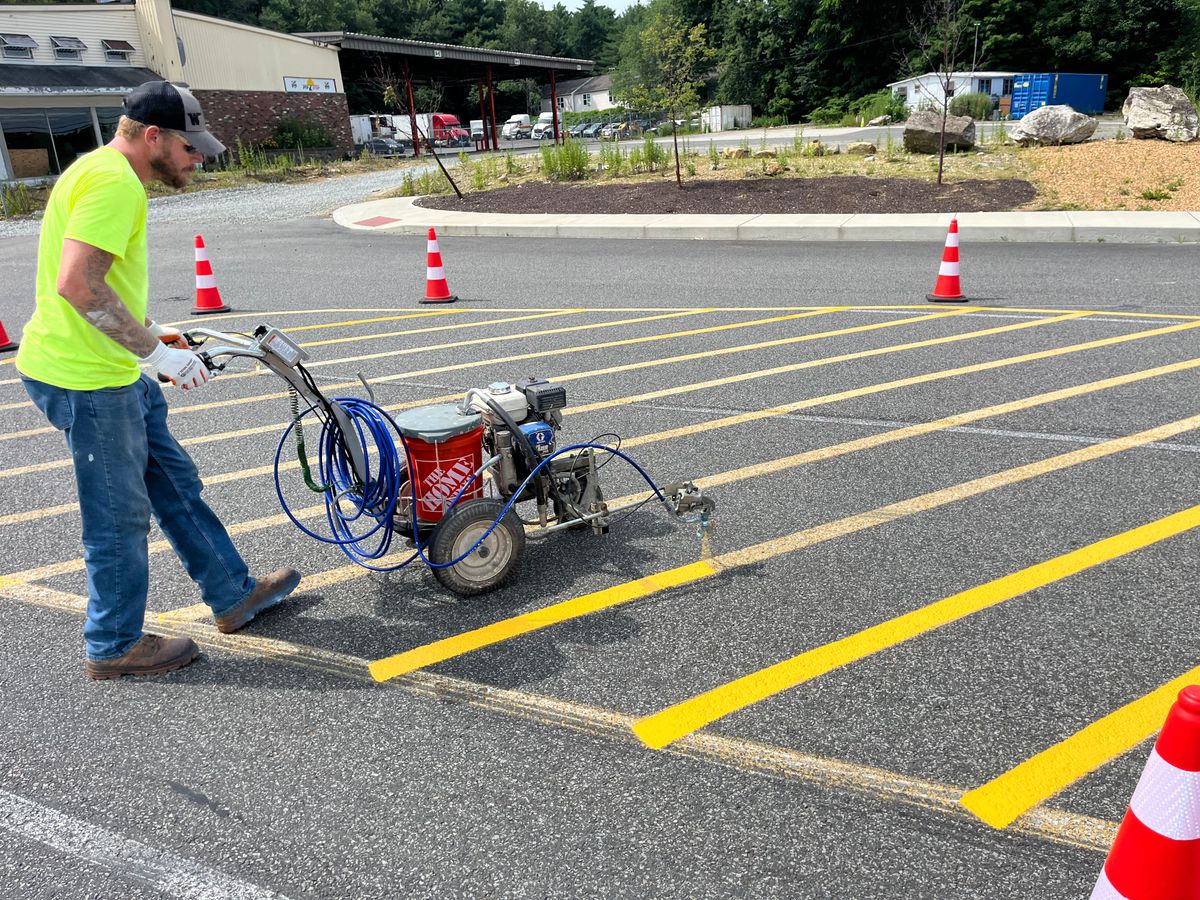 Striping for Cates Sealcoating and Striping in Charlton, MA