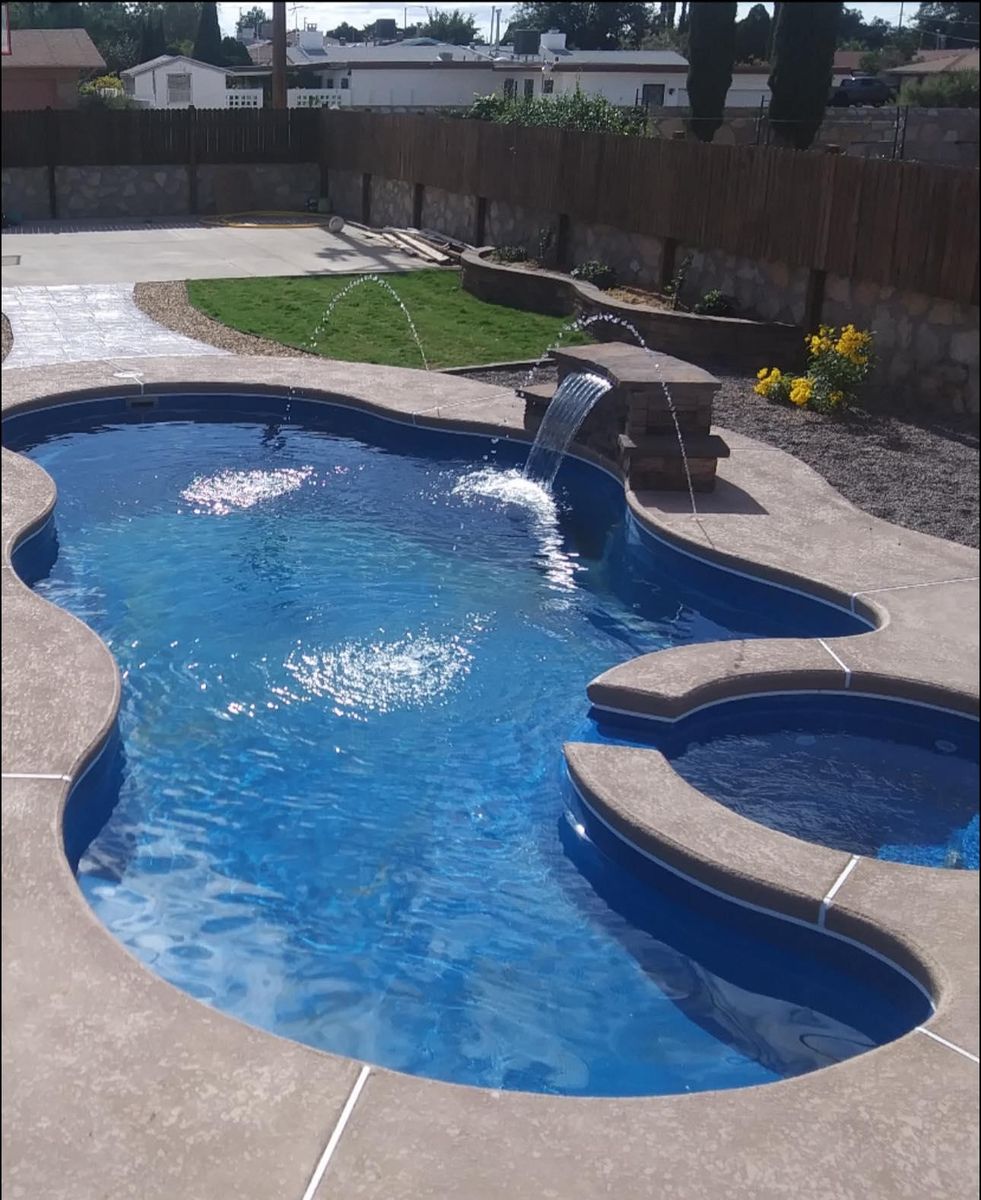 Custom Pool Construction for Alvarado Pool and Concrete in El Paso, TX