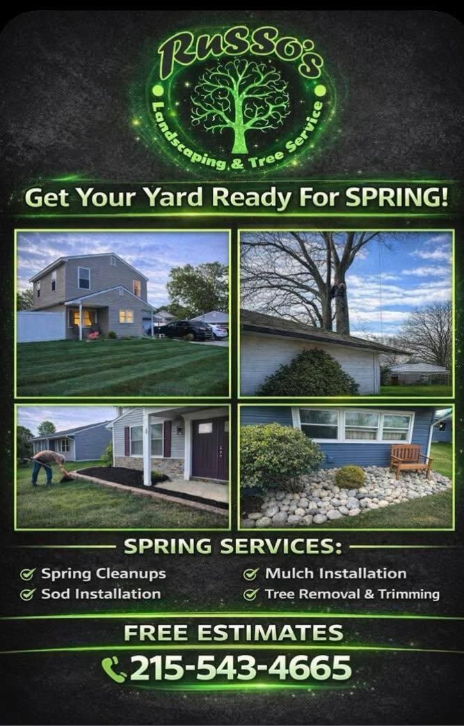 Spring & Fall Clean Ups for Russo’s Landscaping & Tree Removal in Levittown, PA