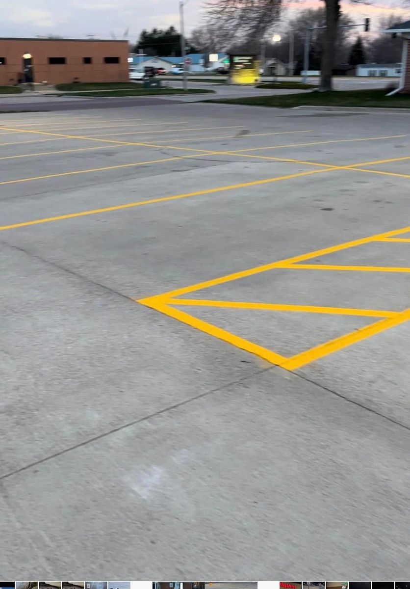Line Striping for Midwest Line Striping LLC in Spirit Lake, IA