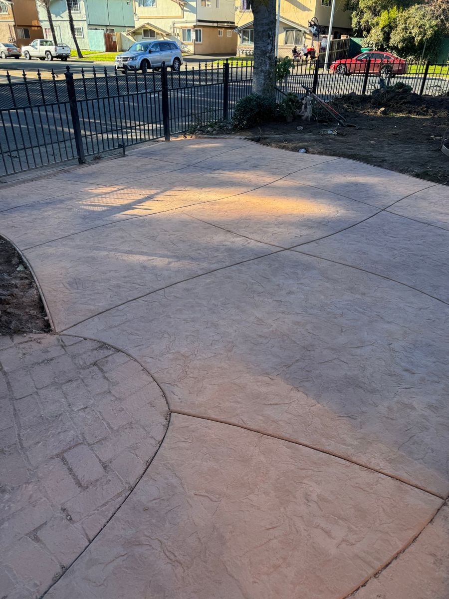 Stamped Concrete Installation for PREMIER CONCRETE CREATIONS in Stockton, CA