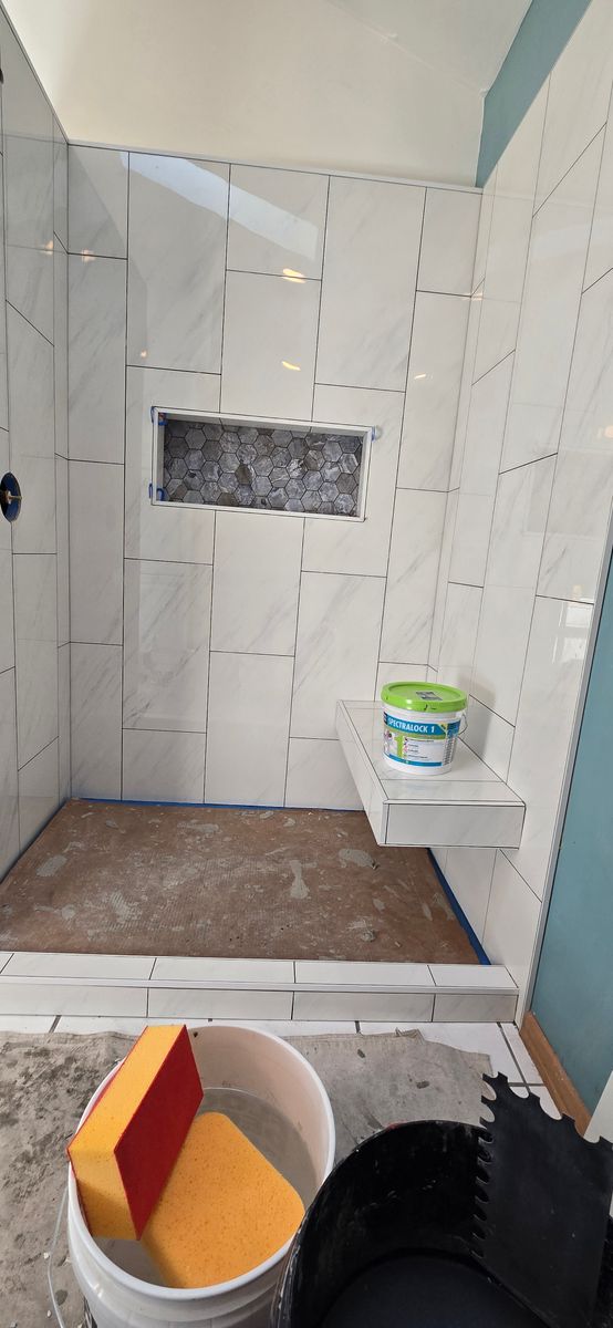 Tile installation for Brush Rooms in Rochester, NY