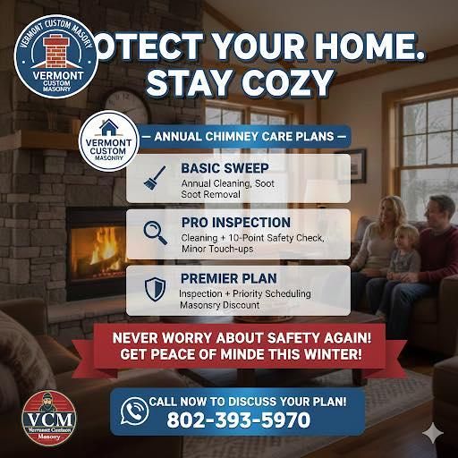 Masonry Restoration for Vermont Custom Masonry, LLC in Chittenden County, VT