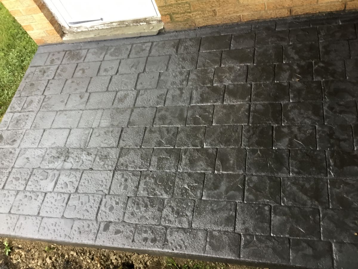 Stamped Concrete Installation for Lake Erie Companies in Grand River, OH