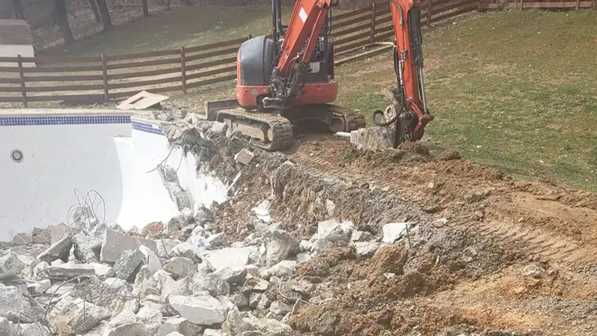Pool Removal for Black Iron Demolition in Nashville, TN