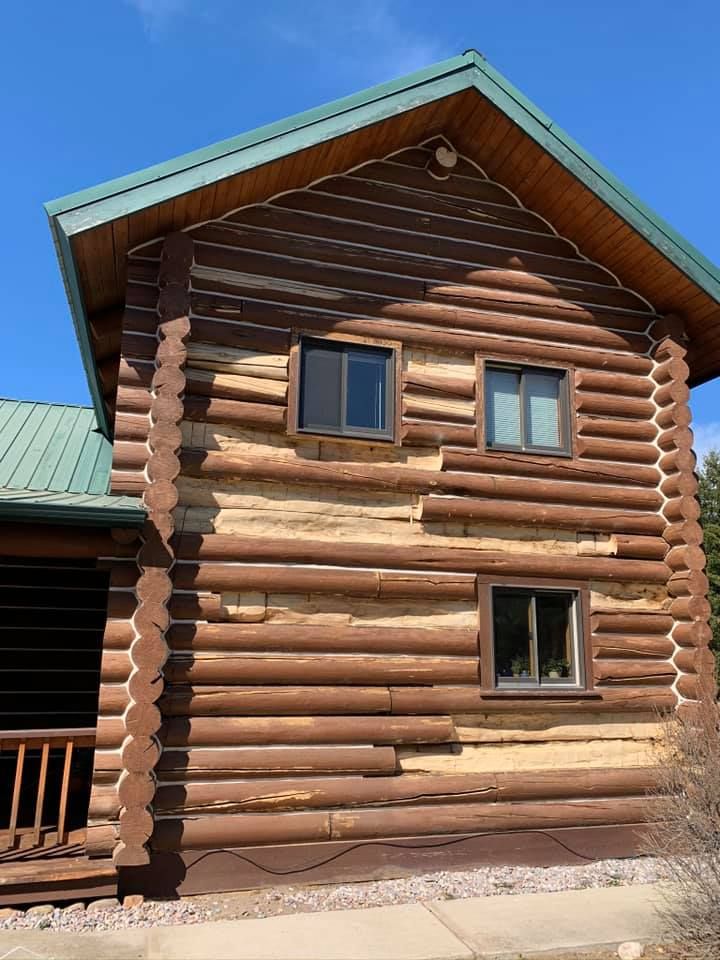 Log Home Chinking for True Blue Logworks LLC in Corvallis, MT