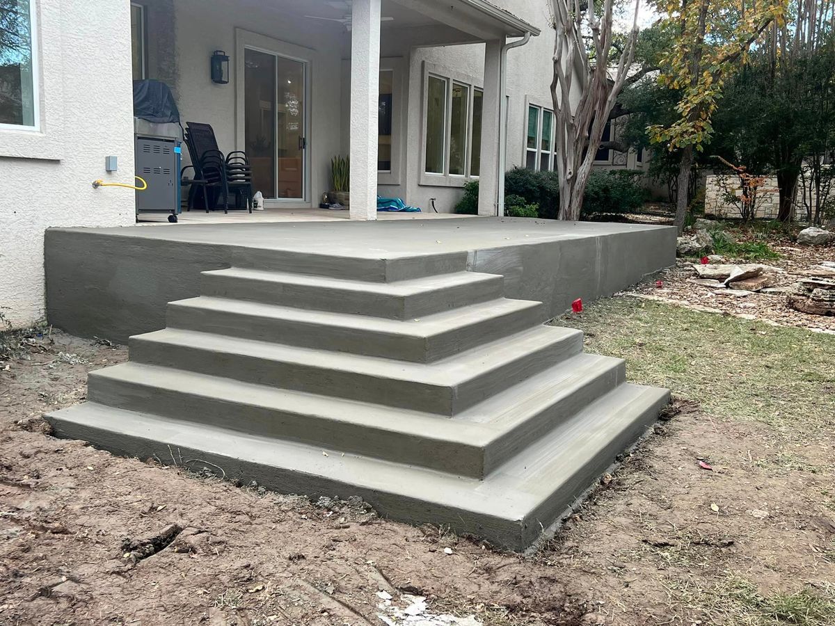 Stair Design & Installation for Merino Concrete Construction LLC in Liberty Hill, TX