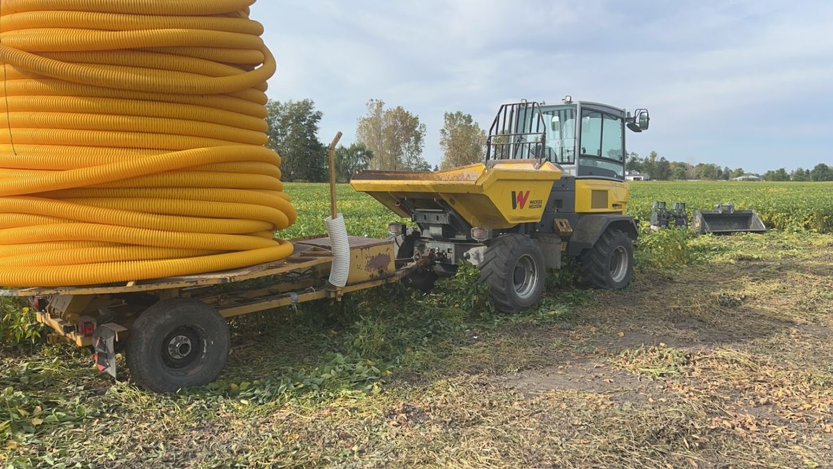 Site Preparation for Northwest Ohio Farm Drainage in Ada,, OH