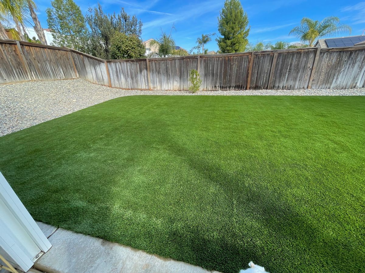 Artificial Turf Installation for Aidan Jade Landscaping in Riverside County, CA