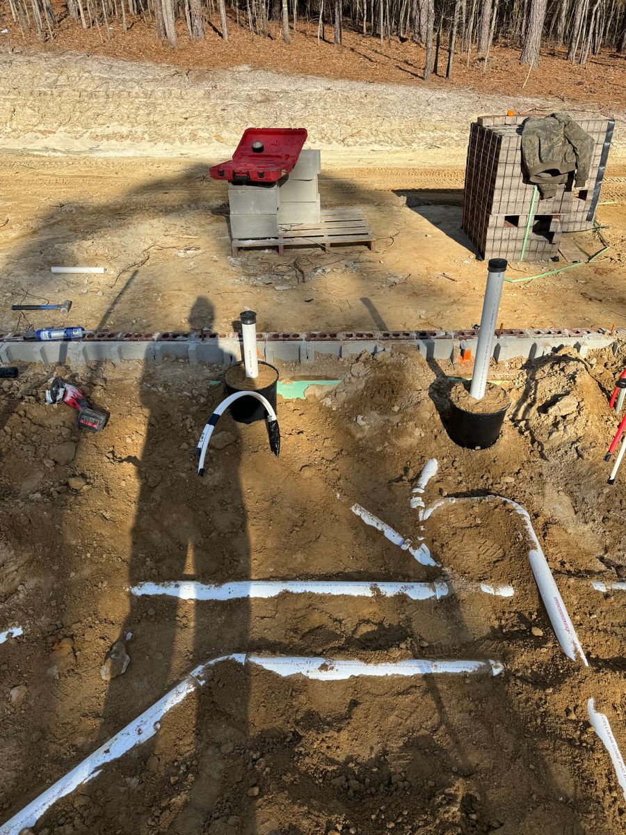 New Residential Construction Plumbing for Hunts Plumbing INC in Maxton, NC