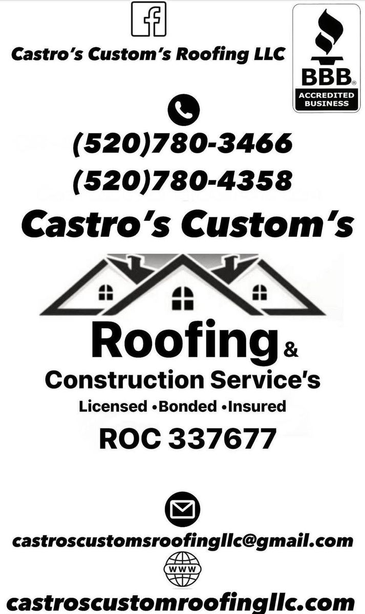 Roofing Repairs for Castro’s Custom’s Roofing LLC in Tucson, AZ