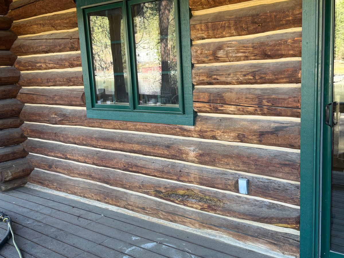 Log Home Chinking for True Blue Logworks LLC in Corvallis, MT