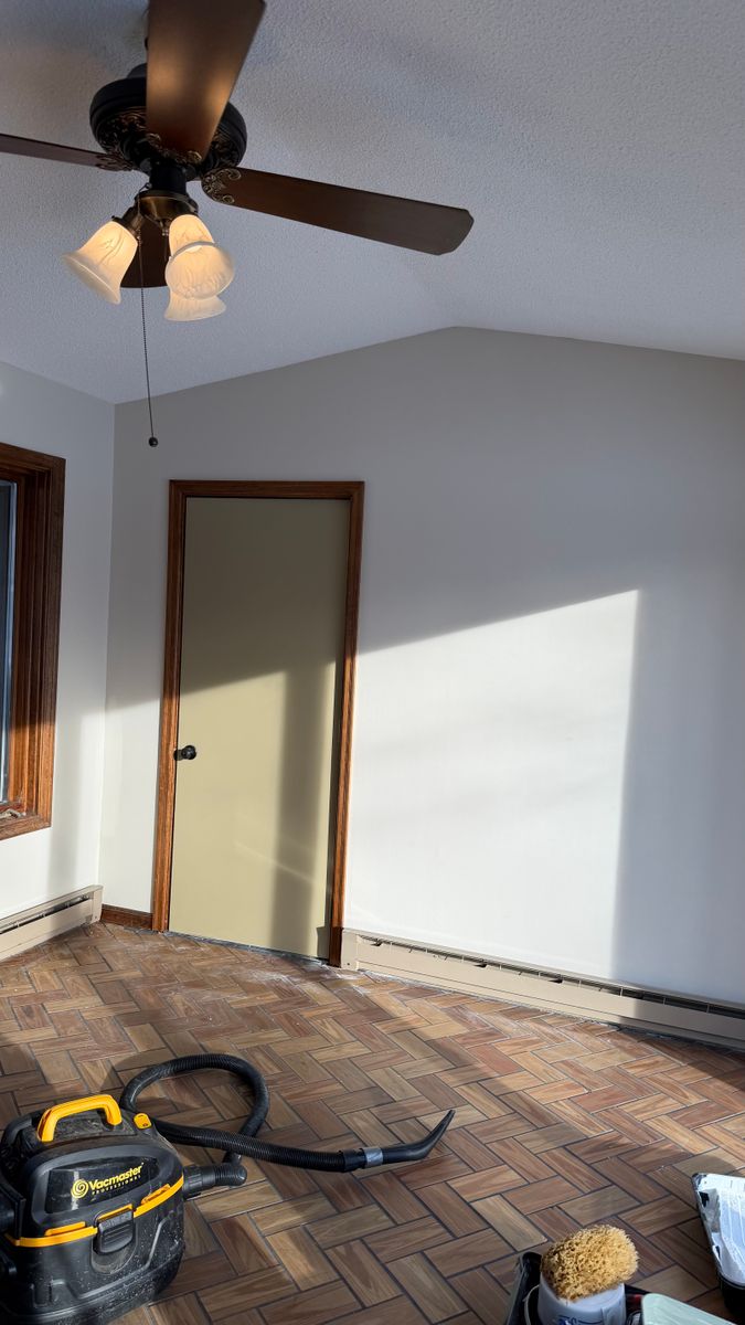 Ceiling painting for Trinity Painting & Renewal Services in Mora, MN