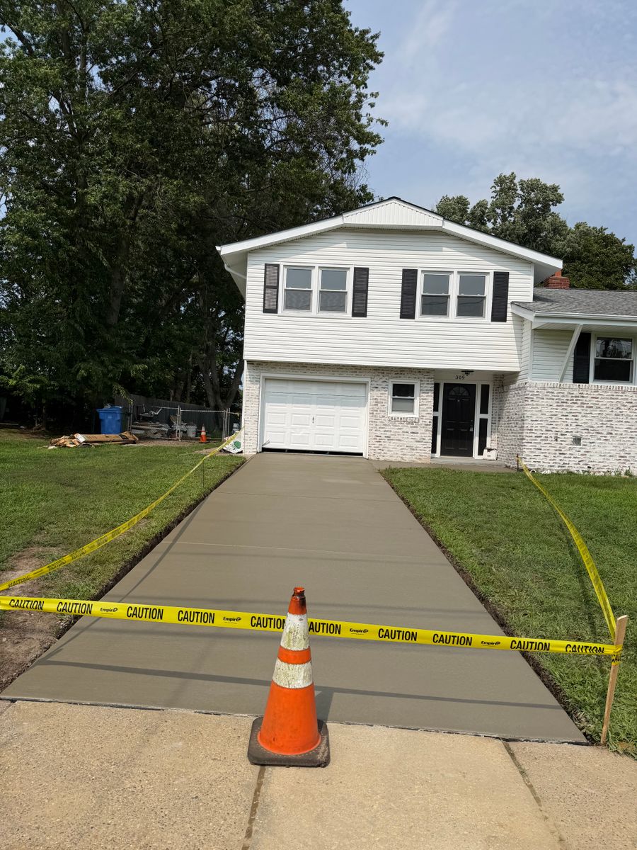 Driveway Installation for GV Concrete LLC in Cherry Hill Township, NJ