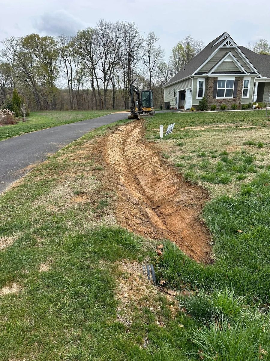 Grading for G. White Construction, LLC in Orange, VA