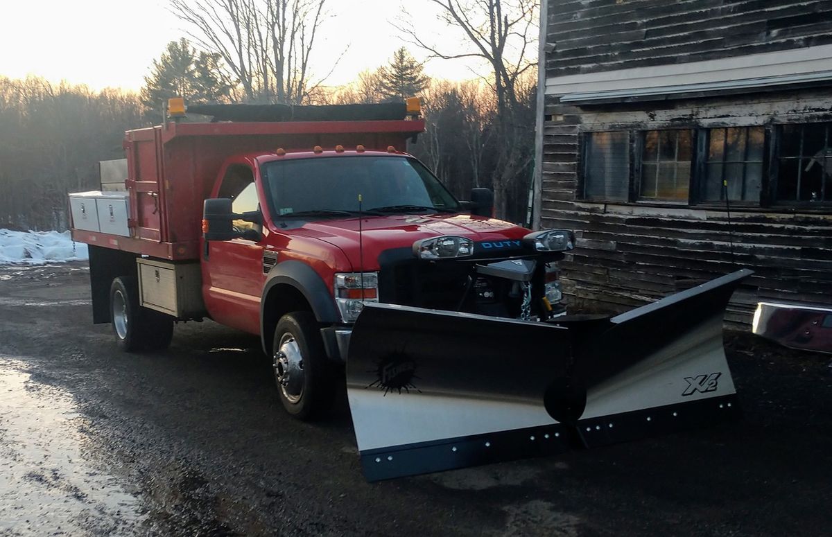 Commercial Snow Plowing for MJS Excavating in Hardwick, MA