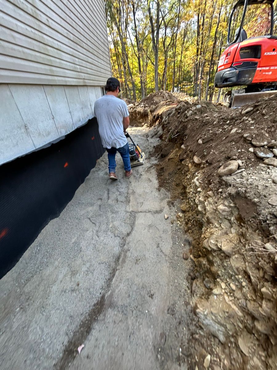 New Concrete Foundation Construction for Graham & Schriner Construction in Hinsdale, NH