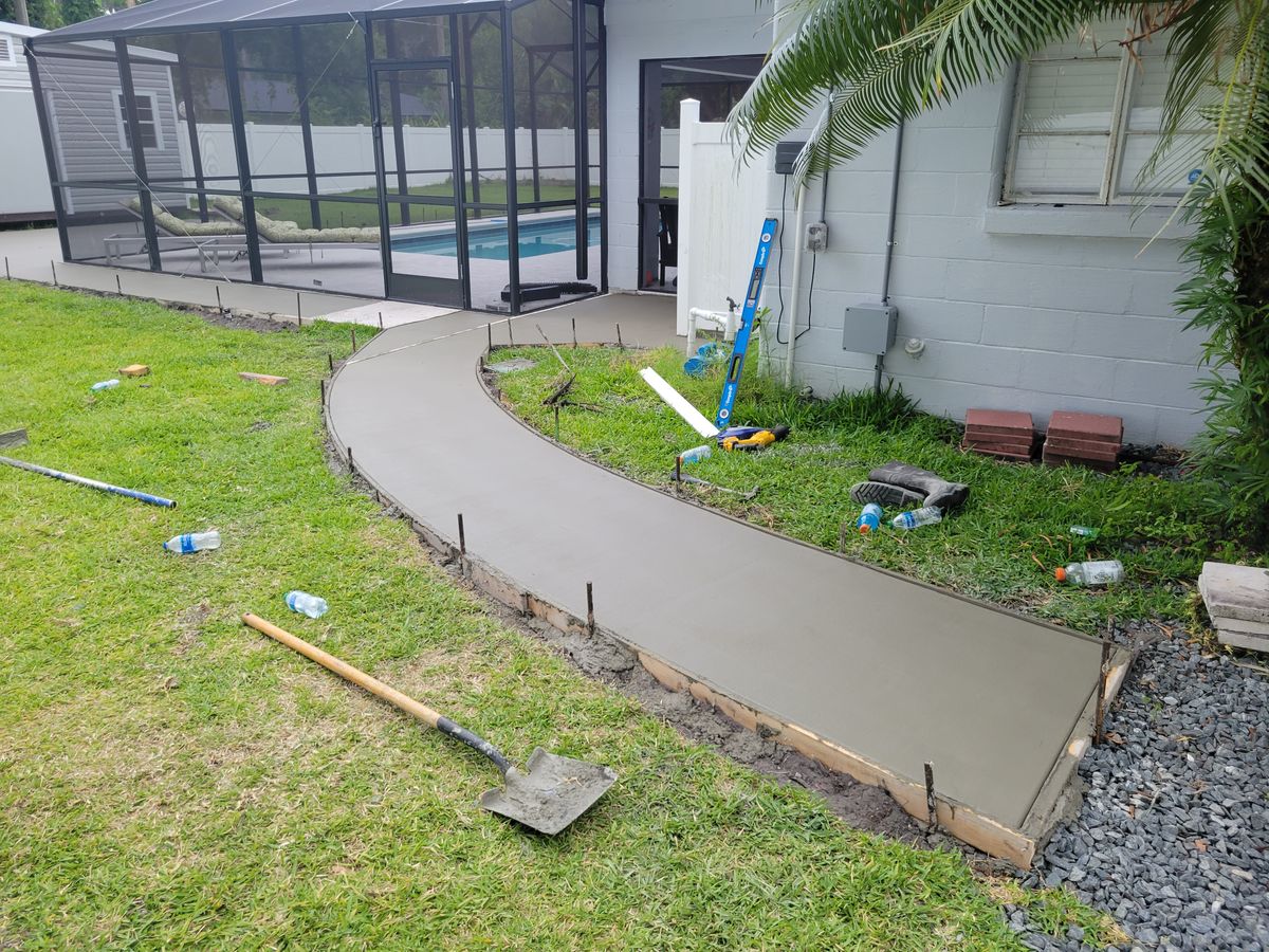 Sidewalk Installation for Downer Site Services in Sanford, FL