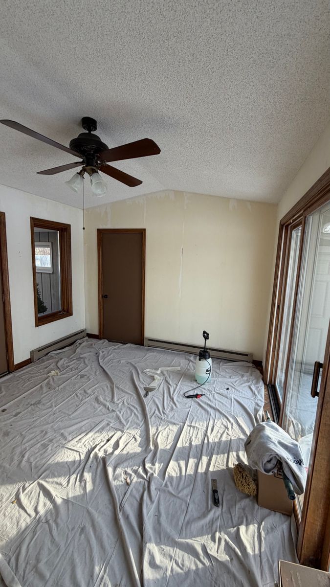 Ceiling painting for Trinity Painting & Renewal Services in Mora, MN