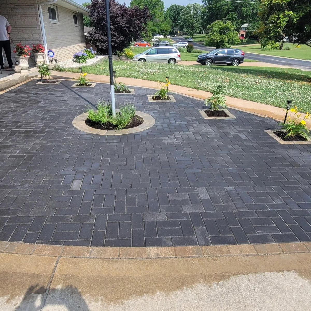 Landscape Installation for VQ Land & Stone in St. Louis, MO