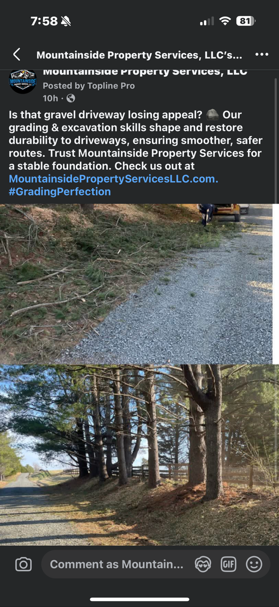 Excavation/Grading for Mountainside Property Services LLC in Warrenton, VA