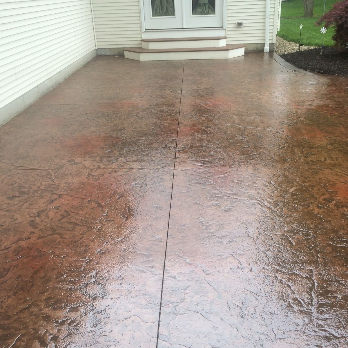 Stamped Concrete Installation for Lake Erie Companies in Grand River, OH