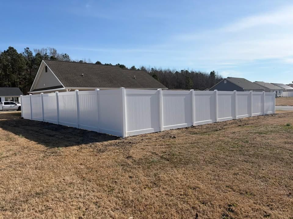 Fence Installation for RedLine Fencing in Moyock, NC