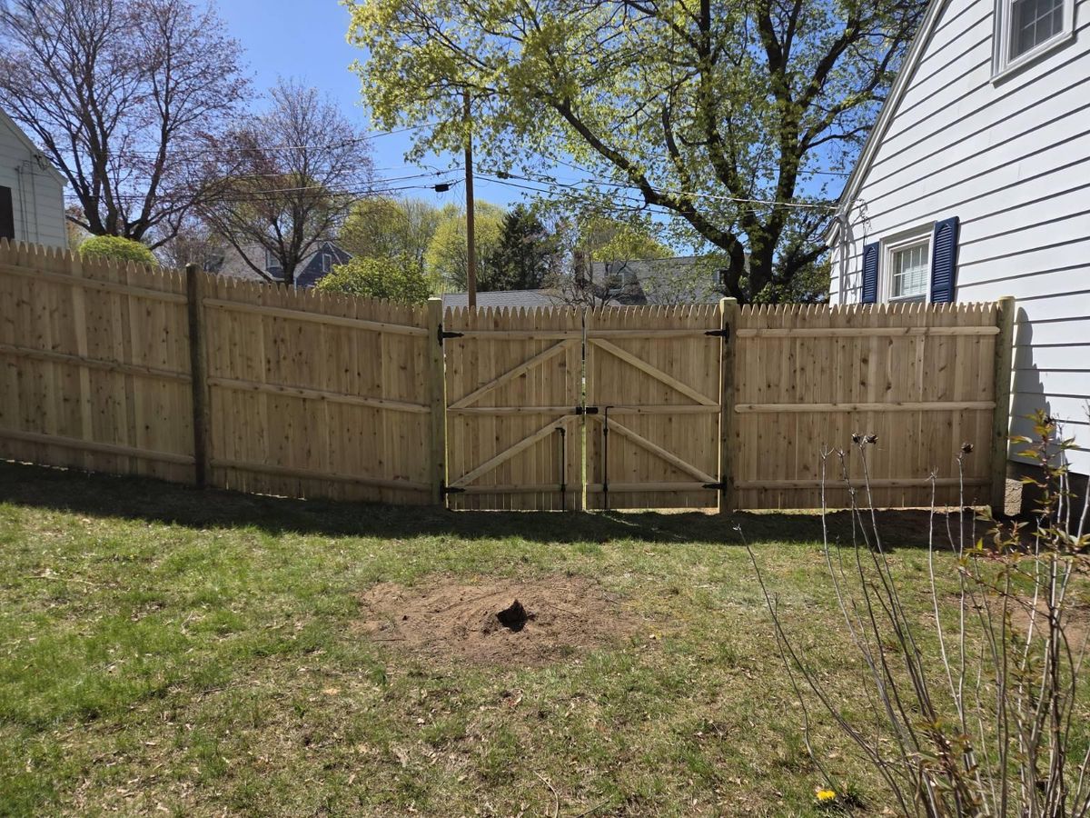 Wood Fencing Installation for Azorean Fence in Peabody, MA