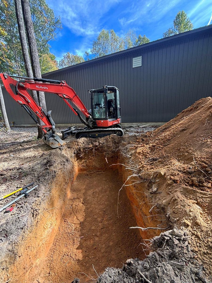 Drainage Installation for TD Dirtworks in Tracy City, TN