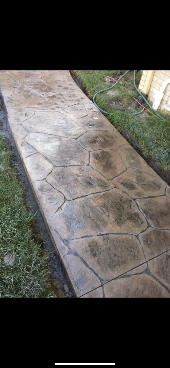 Stamped Concrete  for Crown Construction in Armada, MI