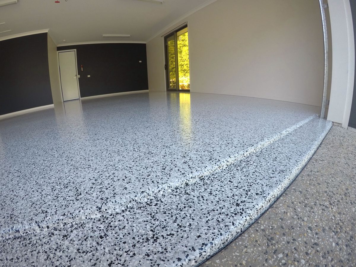 Vinyl Flake Garage Floors for Abstract Coatings & Designs in Salisbury, MD