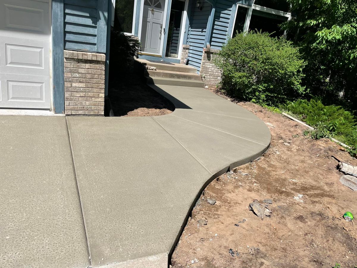 Concrete Sidewalks for Johnsons Custom Creations in Milaca, MN
