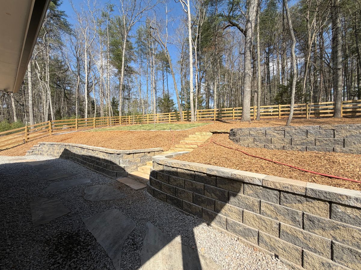 Retaining Wall Construction for C & D Landscaping Services LLC in Blairsville, GA