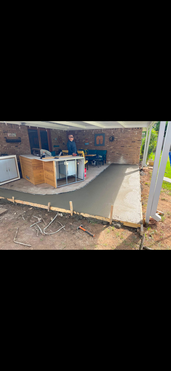 Concrete Patios for Rock of Ages Concrete LLC in Denton, TX